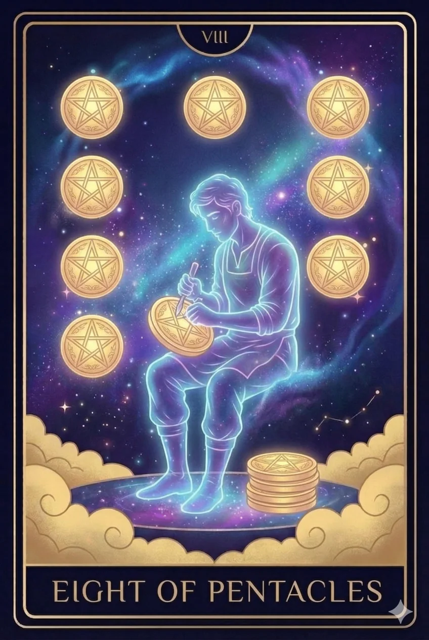 Ocho de Oros (Eight of Pentacles)