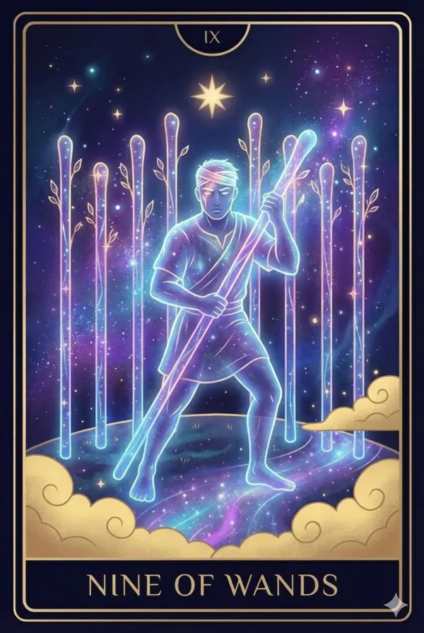 Nueve de Bastos (Nine of Wands)