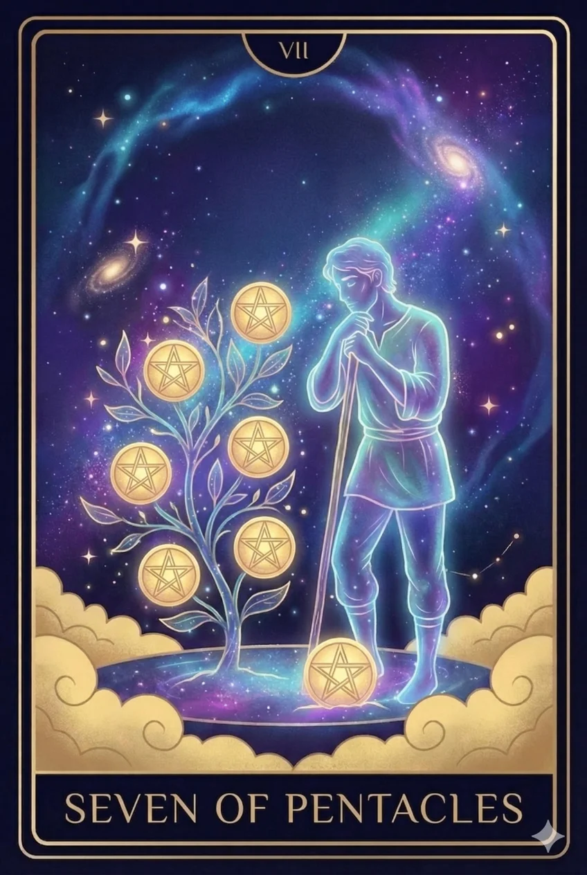 Siete de Oros (Seven of Pentacles)