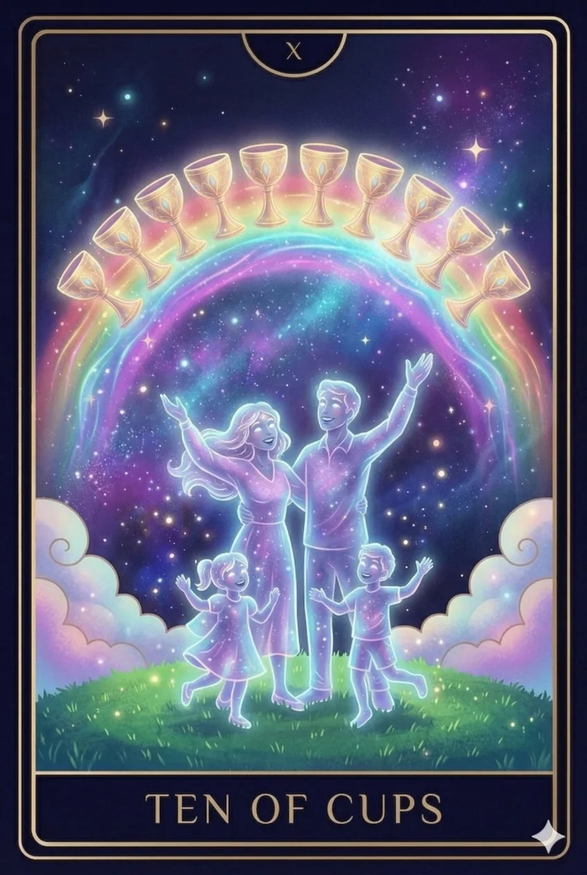 Diez de Copas (Ten of Cups)