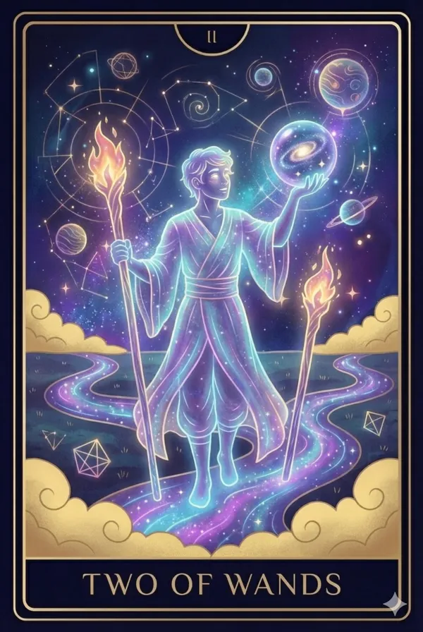 Dos de Bastos (Two of Wands)